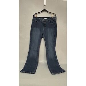 Riders by Lee Womens Mid Rise Bootcut Jeans Dark Wash Blue Denim Size 16M